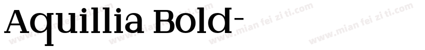 Aquillia Bold字体转换